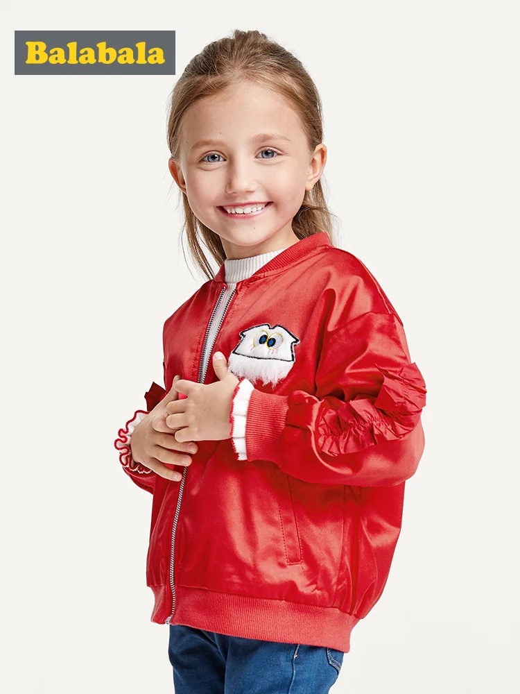 

Balabala Girls Jacket Autumn Windbreaker For Teenage Girl Outerwear Children Coats Kids School Clothes Teens Tops Sportswear
