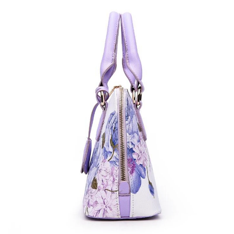 2019 Printing Floral Fashion Women Bag Brand Shell Leather Bags Women Handbags Designer Shoulder Bags Sac A Main Femme LL489 2019 Printing Floral Fashion Women Bag Brand Shell Leather Bags Women Handbags Designer Shoulder Bags Sac A Main Femme LL489