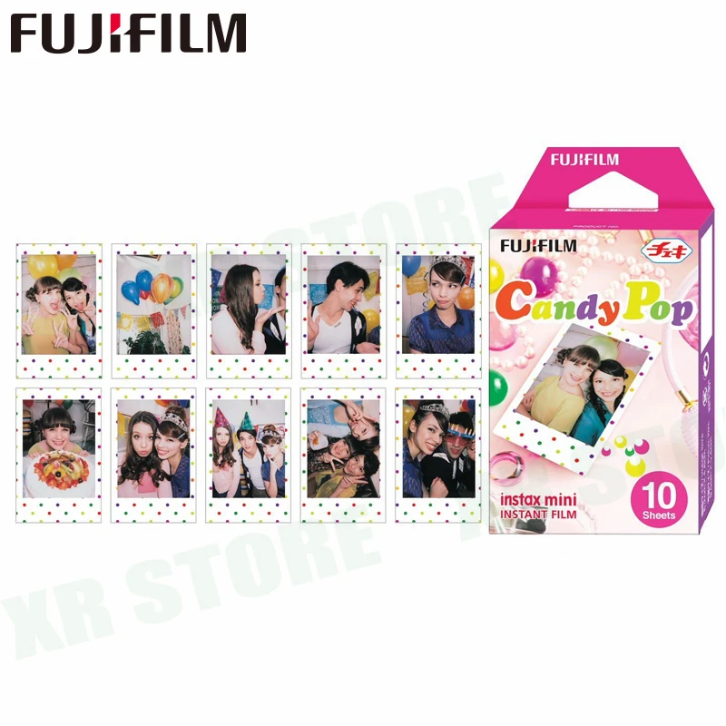 Fujifilm Instax Mini 8 9 фильм конфеты, поп-Fuji мгновенный Фотобумага 30 листов для 70 7 s 50 s 50i 90 25 поделиться SP-1 2 ЛОМО Камера