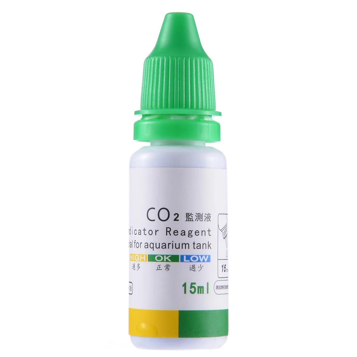 Aquarium CO2 Indicator Solution Fish Tank Liquid Test Plants Supplies Long Term