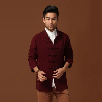 

Top Grade Brand New Arrival Chinese Traditional Men's Handmade Coil Button Jackets Coats M L XL XXL 3XL MTJ2015026