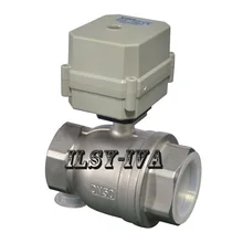 DN32, DN40.DN50 2 way Электрический шаровой кран, DC12V, DC24V нержавеющая сталь моторизованный шаровой клапан