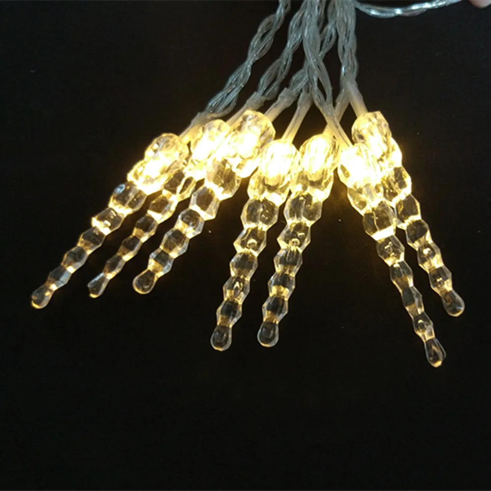 warm white icicle lights