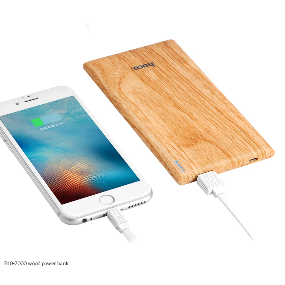 imágenes para Hoco Grano De Madera Portátil Powerbank 7000 mAh Cargador de Batería Externo del Banco de Potencia de Carga Rápida O Teléfonos Inteligentes/Tabletas Pc imágenes para Hoco Grano De Madera Portátil Powerbank 7000 mAh Cargador de Batería Externo del Banco de Potencia de Carga Rápida O Teléfonos Inteligentes/Tabletas Pc