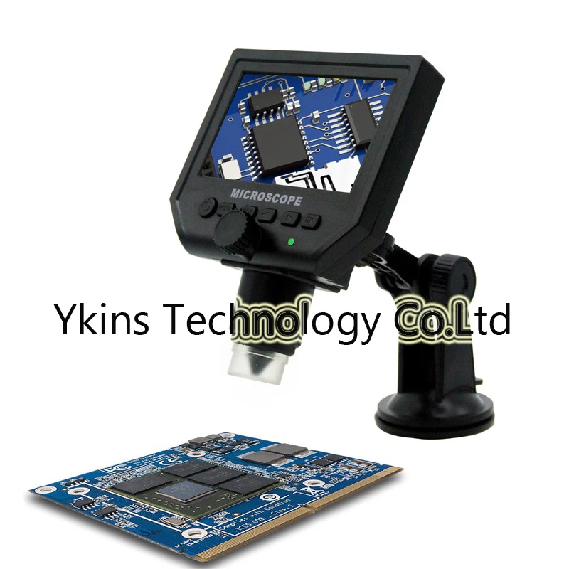 

1-600x 3.6MP USB electronic portable microscope 8 LED VGA microscope 4.3 "High Definition LCD screen for maintenance of PCB moth