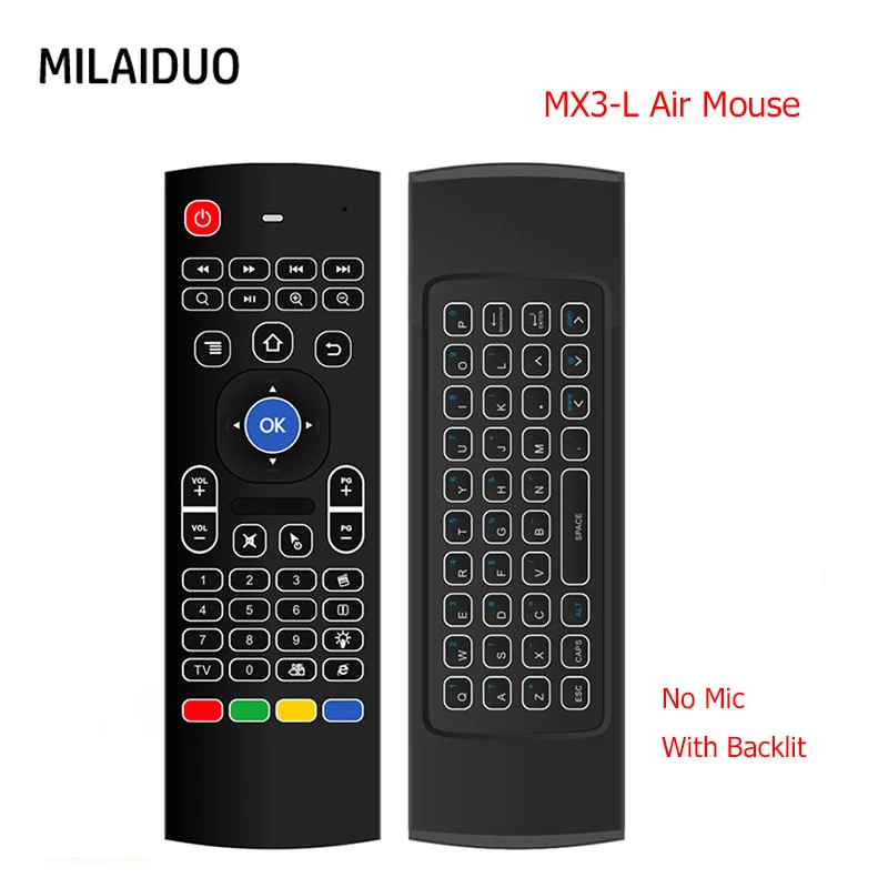 

MX3 MX3-L Backlit Air Mouse T3 Smart Voice Remote Control 2.4G RF Wireless Keyboard For X96 mini KM9 A95X H96 MAX Android TV Box
