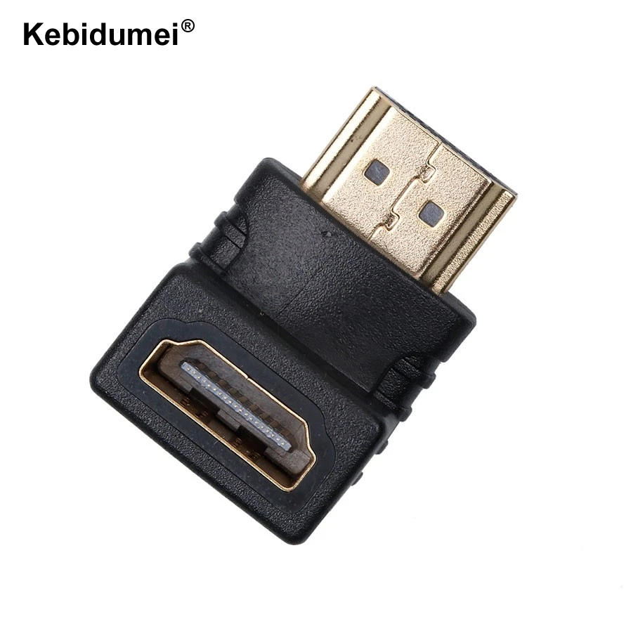 5 шт. мини 1,4-HDMI-Male к женскому MF под прямым углом 90 градусов конвертер адаптер с покрытыем цвета чистого 24 каратного золота видео высокой четкости для Xbox 360 для PS3 PS4 HDTV DVD