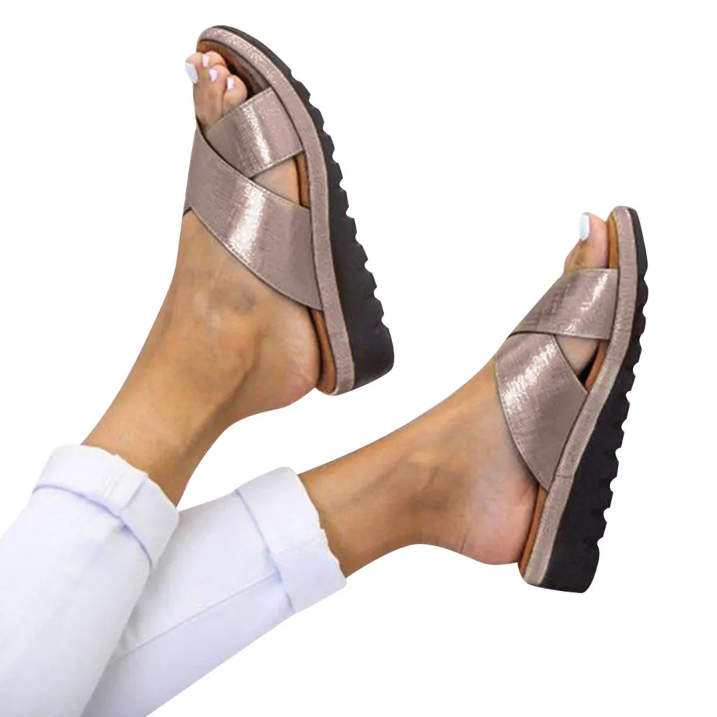 SAGACE/Женская обувь из искусственной кожи; коллекция года; сезон лето; удобные женские повседневные Мягкие простые черные босоножки на плоской подошве; большие размеры 35-43