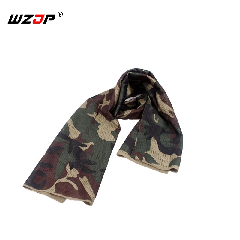 WZJP военно-тактические камуфляж Открытый сетки легкий шарф для кемпинга Пеший Туризм Для мужчин спортивный шарф - Цвет: Jungle Camouflage