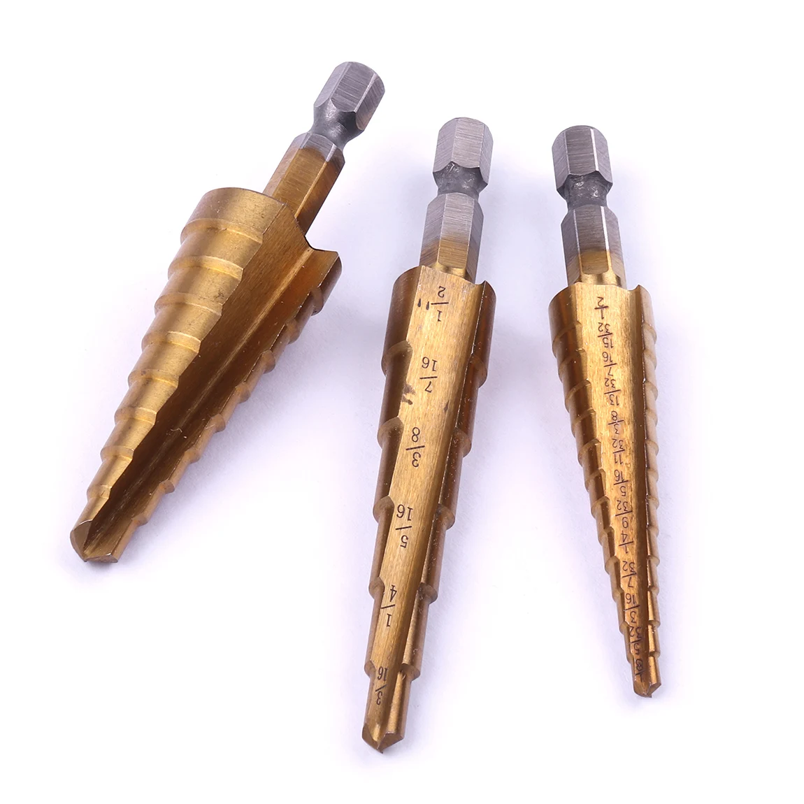 

1/4" Hex Shank HSS Titanium Coated 36/9/13 Steps Drill Bit Hole Cutter Tool