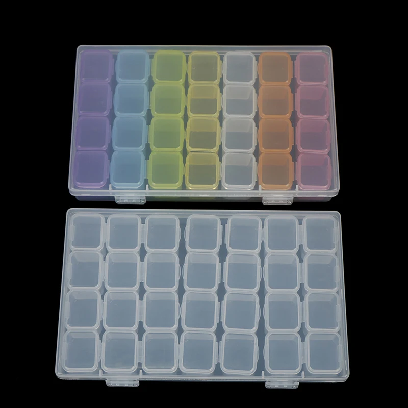 

1PCS Portable 7 Day Weekly 28 Grids Pill Box Tablet Medicine Box Drug Dispenser Tablet Holder Organiser Pill Case