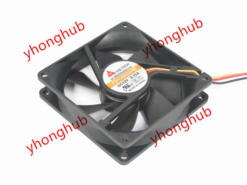 Y.S.TECH FD128020HB DC 12V 0.15A 80x80x20 мм 3 провода Сервер вентилятор охлаждения|square fan|dc techserver fan |