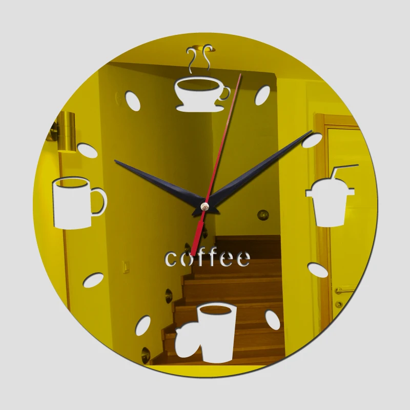 Nouveau miroir acrylique montre à Quartz Horloge murale bricolage 3d autocollants Reloj De Pared Design moderne Horloge grandes horloges décoratives