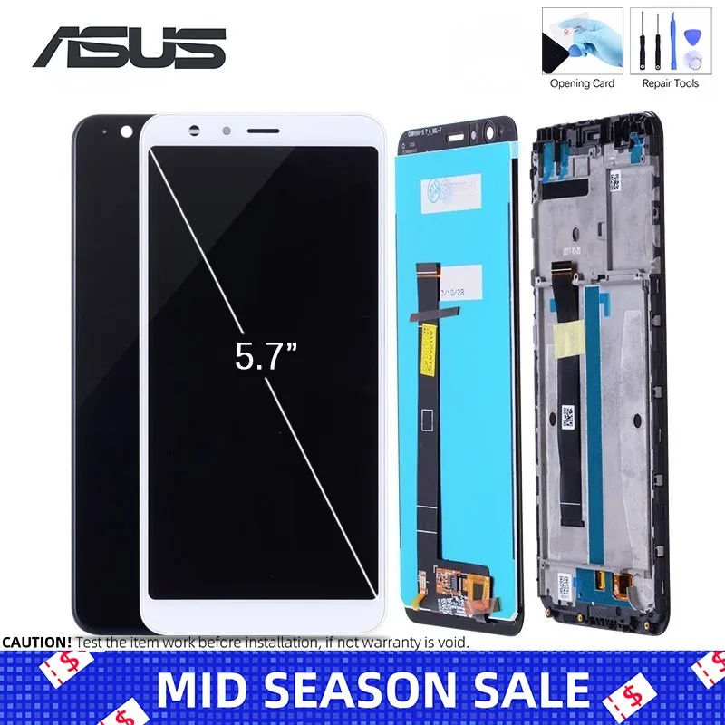 

Original 5.7" IPS Display For Asus Zenfone Max Plus M1 ZB570TL LCD Touch Screen X018DC Digitizer with Frame Disolay