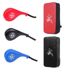 Боксерский боксерский мешок для фитнеса, тхэквондо, ММА, ручная ударная подушка из искусственной кожи, тренировочная Экипировка, муай тай, мишень для ног, 1 шт. F