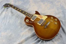 

Custom Shop LP standard electric guitar,tiger striped maple,one piece mahogany body and neck,vintage frets inlay,abr-1 bridge