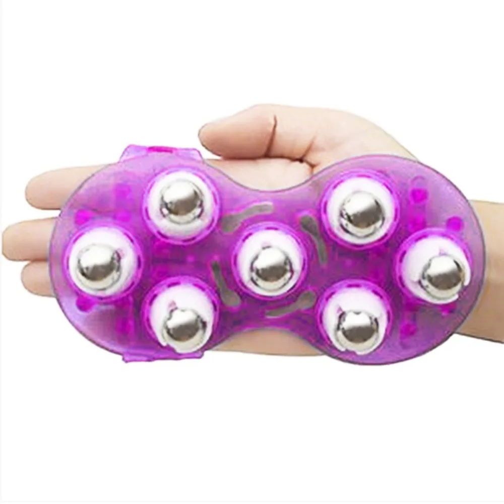 Small Body Massage Glove Muscle Pain Relief Relax Massager Tool Neck Leg Back Massage Body Health Care With 7 Roller Balls