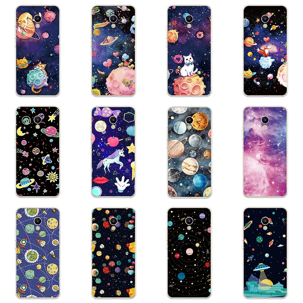 

Outer Space Planet Patterned Silicone Phone Case Couqe Fundas For Meizu M3 M5 M6 NTOE M3S M5S M5C M6S M6T Shell Soft Cover Case