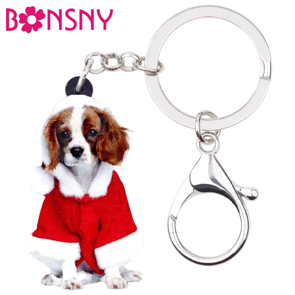 Акриловые рождественские костюмы Bonsny подвески для женщин и девушек в виде собаки