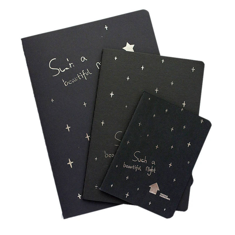 Creative black paper notebook diary notepad 16k 32k 56k sketch graffiti 