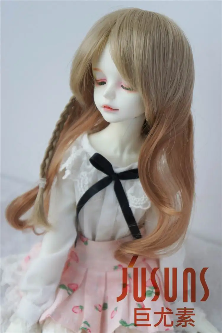 JD123 1/6 1/4 1/3 YOSD MSD SD модные кудрявые термостойкие кукольные парики bjd 6-7 дюймов 7-8 дюймов 8-9 дюймов парик для шарнирной куклы аксессуары - Цвет: 7-8inch Blend Color