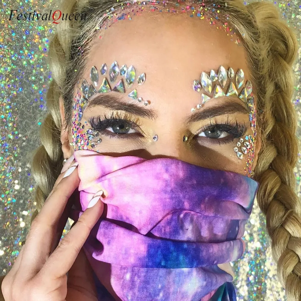 Adhesive Face Jewels Gems Stickers Bohemia Temporary Face Rhinestone