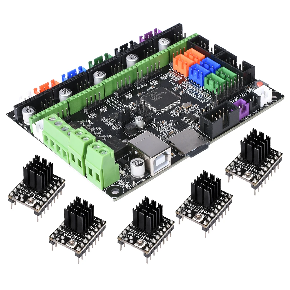 

BIGTREETECH SKR V1.1 Smoothieboard with ARM CPU Control Board 32 Bit Motherboard Suitable TMC2130 A4988 DRV8825 PepRap