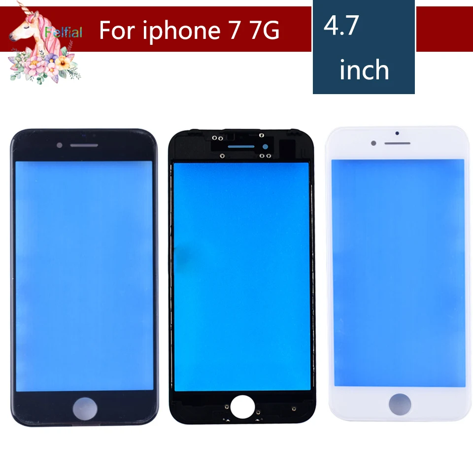 Для iPhone 6 6G/г/7 plus/8 г/8 плюс Сенсорный экран планшета объектив спереди стекло ЖК дисплей Панель с рамки ободок Замена