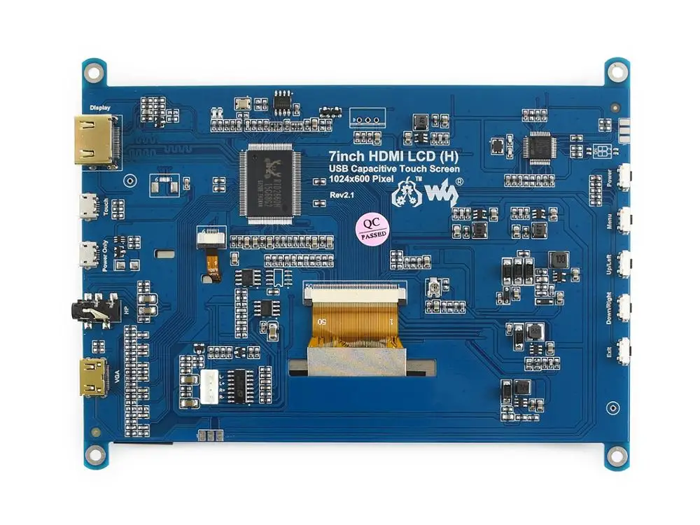  Waveshare 7 inch HDMI LCD (H) Computer Monitor 1024*600 IPS Capacitive Touch Screen Supports Raspbe