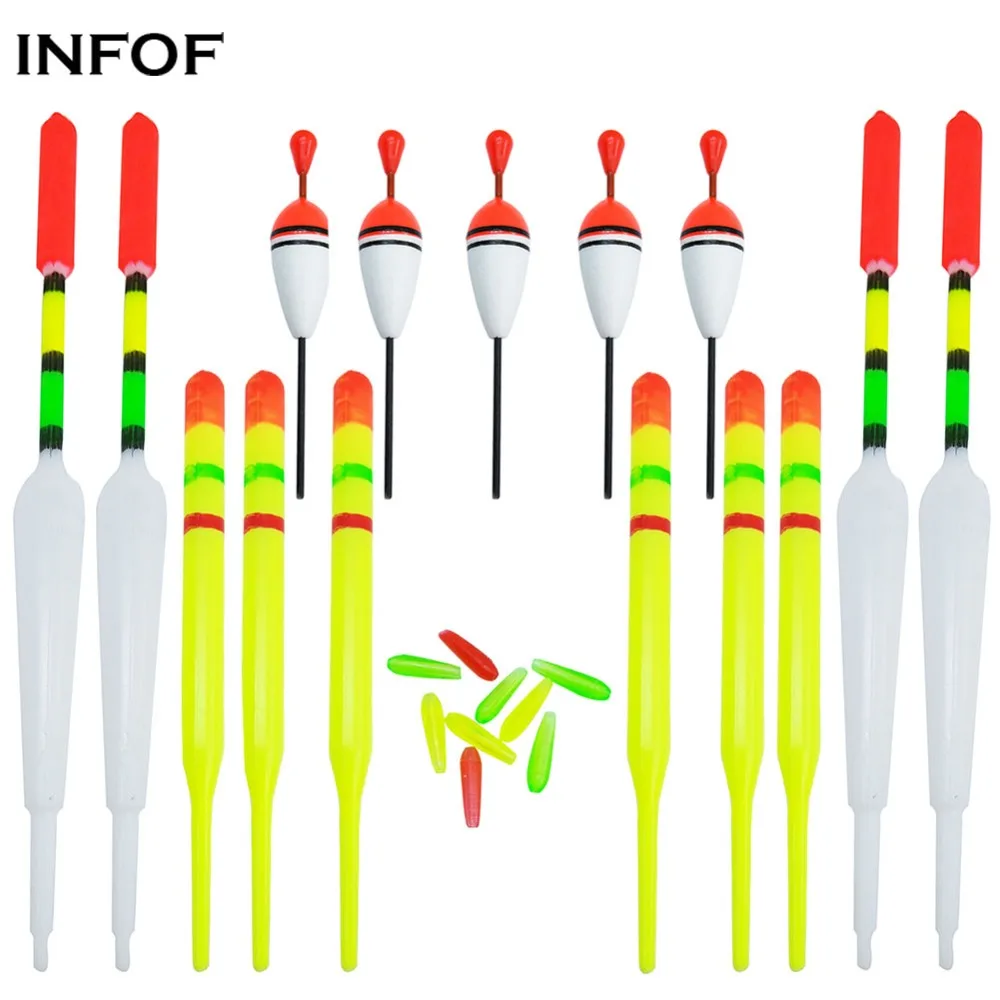 INFOF 1set Vertical Buoy Sea Fishing Floats Assorted Size For Most Type