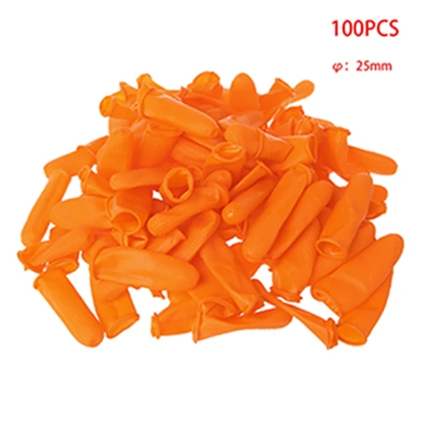 100 шт Защитные противоскользящие антистатические перчатки для пальцев латексные резиновые пальчиковые кроватки - Цвет: 01
