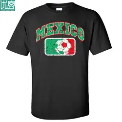 Лидер продаж, новинка 2019 года, летние модные футболки, мексиканские винтажные футбольные команды Futbol, 100% хлопковые топы с короткими