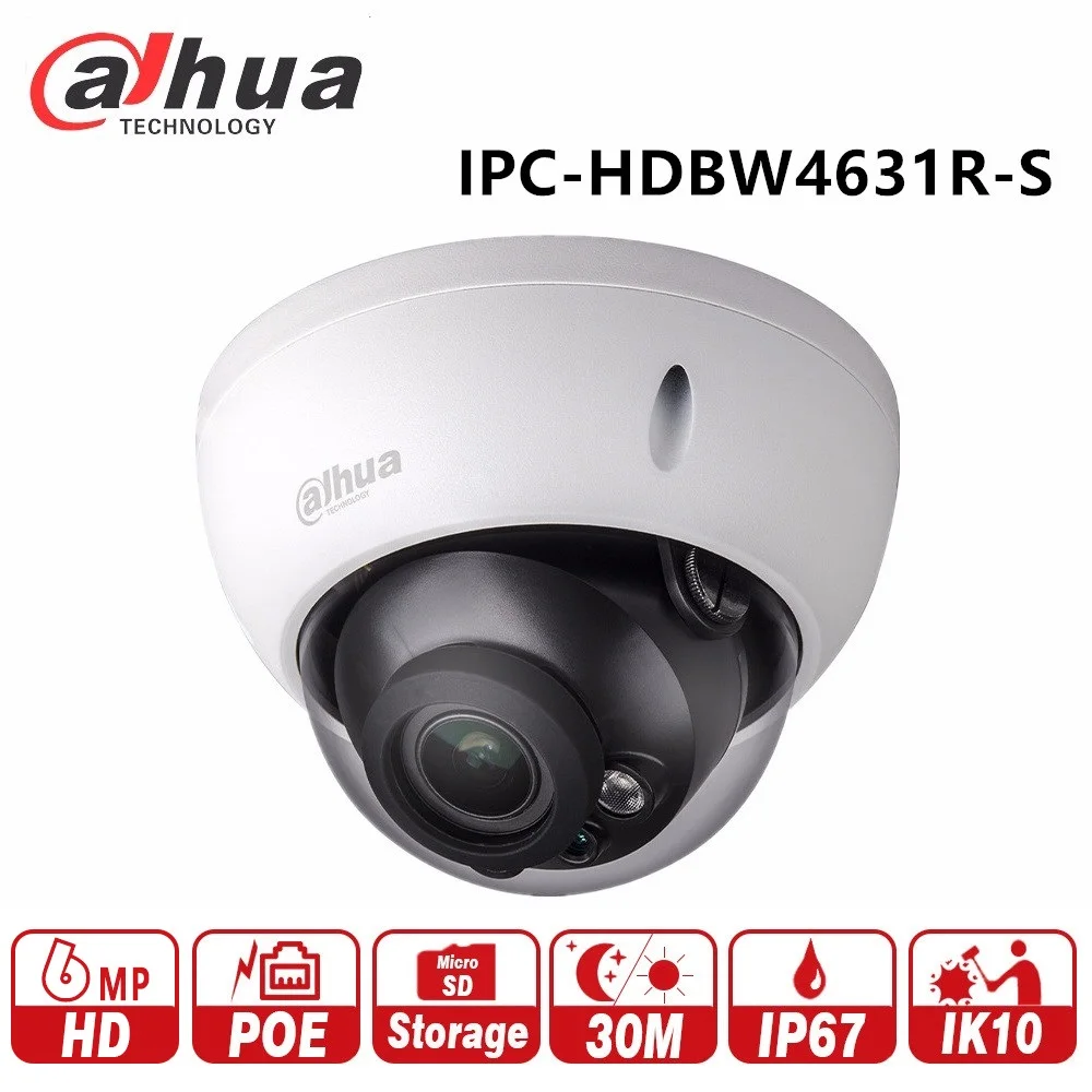 

Dahua IPC-HDBW4631R-S 6MP IP Camera POE Camera Support IK10 IP67 POE SD Card Slot Upgrade From IPC-HDBW4431R-S