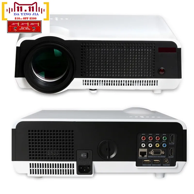 Newest 3D WIFI HD Projector Native 1280*800 WIFI Mini PC Android TV With HDMI support 1920x1080 3d home theater