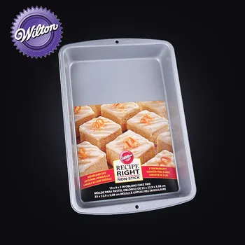 

Wilton Recipe Right Non-Stick Oblong Cake Pan, Baking Tray Pan, From Cakes to Brownies and Everything in Between, 13 x 9-inches