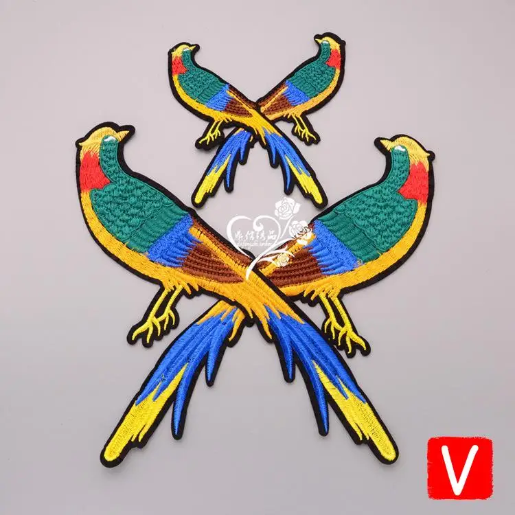

VIPOINT embroidery big magpie patches bird patches badges applique patches for clothing DX-119