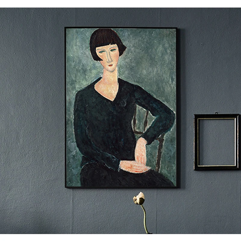 Portrait Wall Art Print Vintage Canvas Poster Painting Picture Abstract Decoration Prints for Living Room Decorative (2)