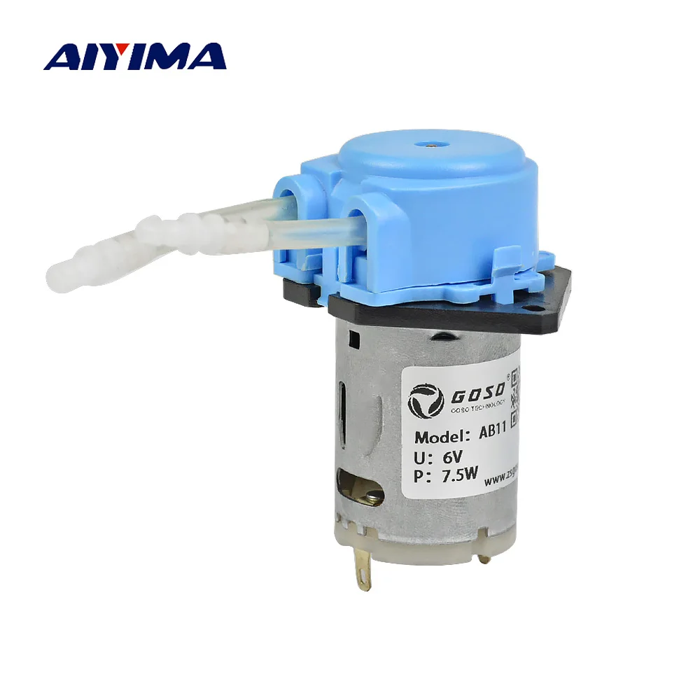 

Aiyima DC6V 12V 24V Pump Micro Peristaltic 0-200ml/min Electric Self-priming Water Pumping Household With Silicone Tubing