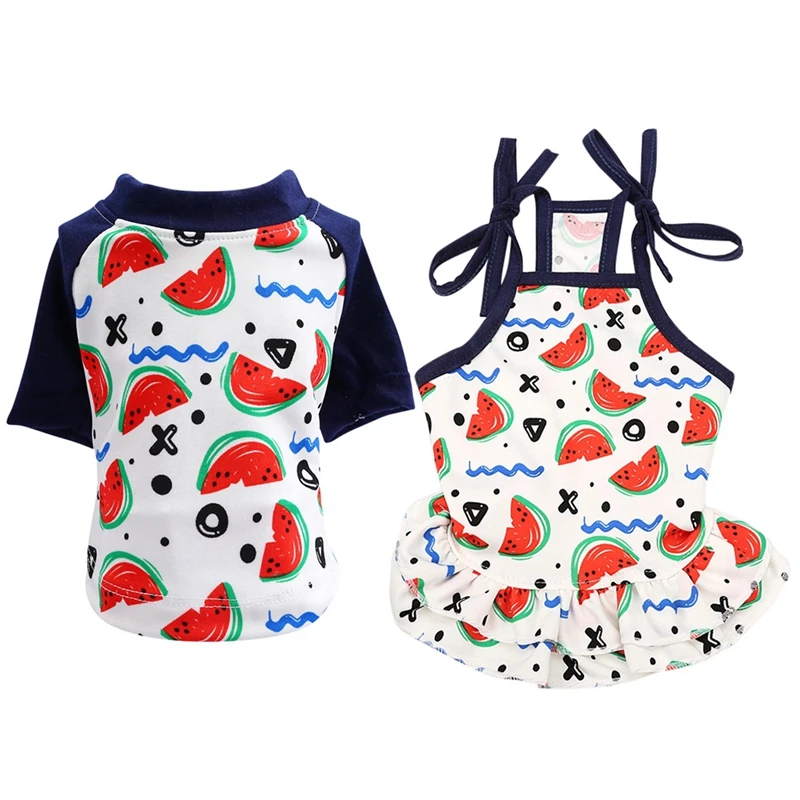 

Pet Spring Summer Cool Costume, Cool Sling Skirt / 2-leg Short Sleeve Dress For Dogs