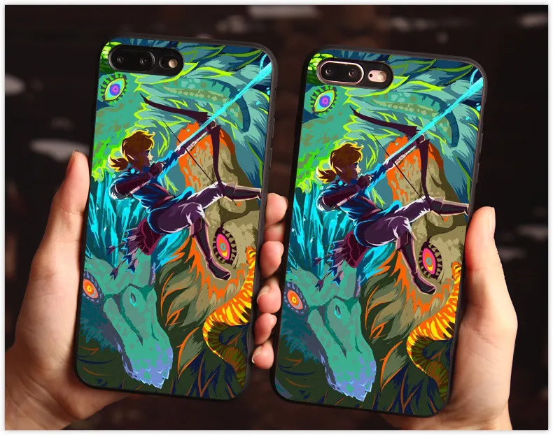 Мягкий силиконовый чехол Legend of Zelda для iPhone 6 6S Plus 7Plus XR XS XSMAX черный чехол|Бамперы| |