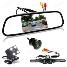 5 inch Digital Color TFT 800*480 Car Mirror Monitor with CCD night vision Car Rear View parking Camera