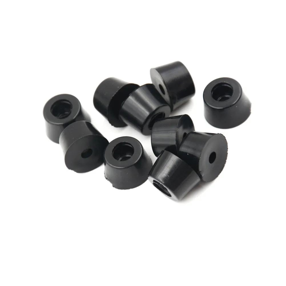 

10/20pcs Circular Black Durable Rubber Instrument Case Non-slip Cabinet Instrument Box Case Foot Bumpers Feet 17 X 10mm
