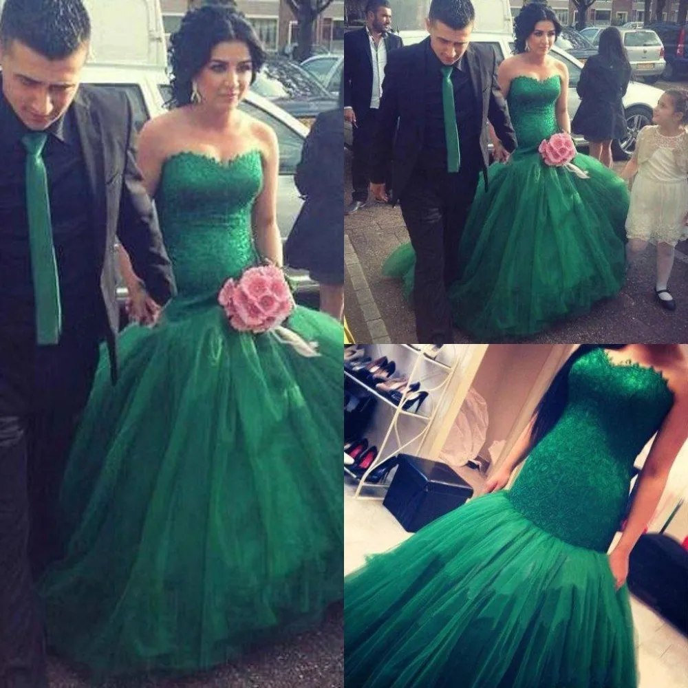 Wedding Green Wedding Dresses online buy wholesale emerald green wedding dresses from china gown sleeveless sweetheart mermaid tulle lace 2016 bridal dress
