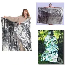 Новое спасательное аварийное согревающее снаряжение спасательное пространство серебряное майларовое уличное тепловое одеяло