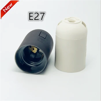 

10pcs/lot E27 LED Plastic lamp Holder E27 Edison screw Light Bulb socket Holder DIY E27 socket base Free Shipping