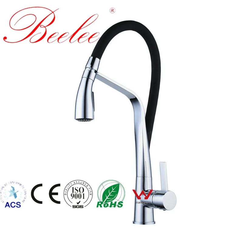 

Beelee Kitchen Faucet Electroplating Chrome Faucet Single Handle Ceramic Plate Spool Faucet Home Deck Mounted Water Mixer Tap