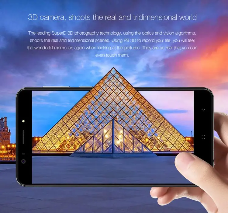 ELEPHONE P8 3D 4GB RAM 64GB ROM MTK6750T 1.5GHz Octa Core 5.5 Inch Glasses-free 3D Sharp FHD Screen Dual Camera Android 7.0 4G LTE Smartphone