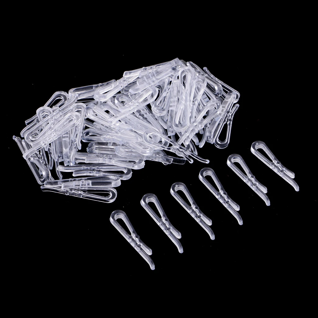 200Pcs 40*3mm Plastic Clip With Teeth For Dress Shirt Garment Packaging DIY