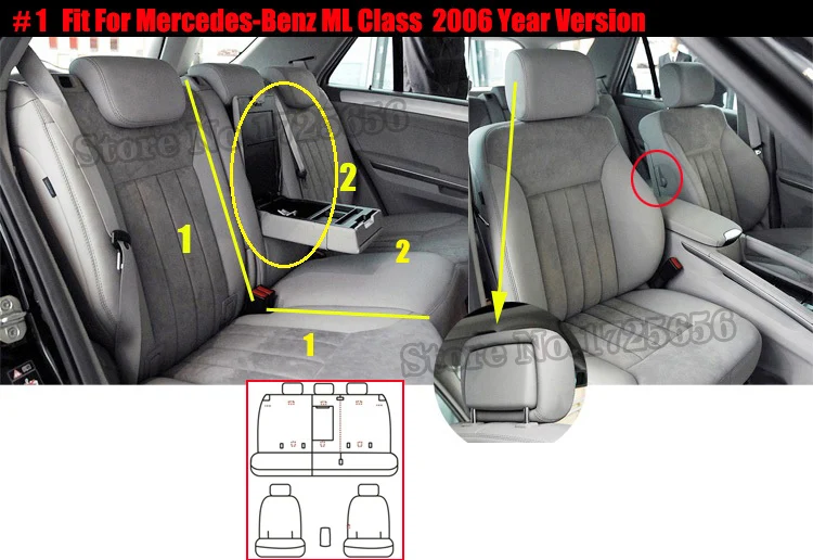 AutoDecorun Чехлы для автомобильных сидений для Mercedes Benz ml350 ml500 ml320 ml300 покрывало для автомобильного сиденья Подушка поддержка аксессуары для