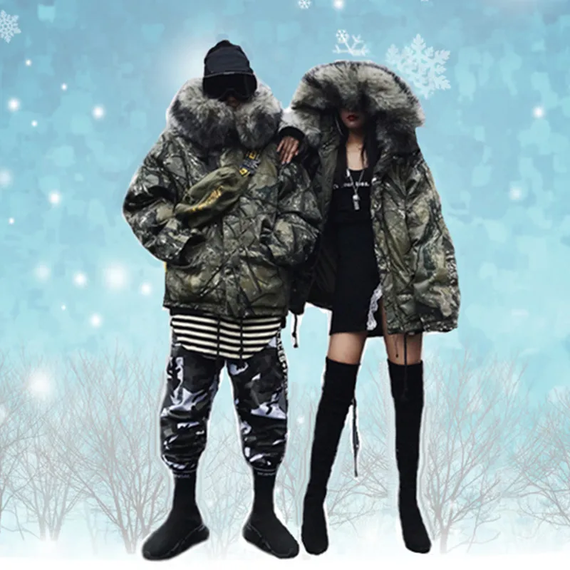 Зимняя пара, лыжная куртка для мужчин и женщин, большой размер, лыжный костюм, утепленное хлопковое пальто для сноуборда, с рисунком, камуфляжная куртка для катания на лыжах